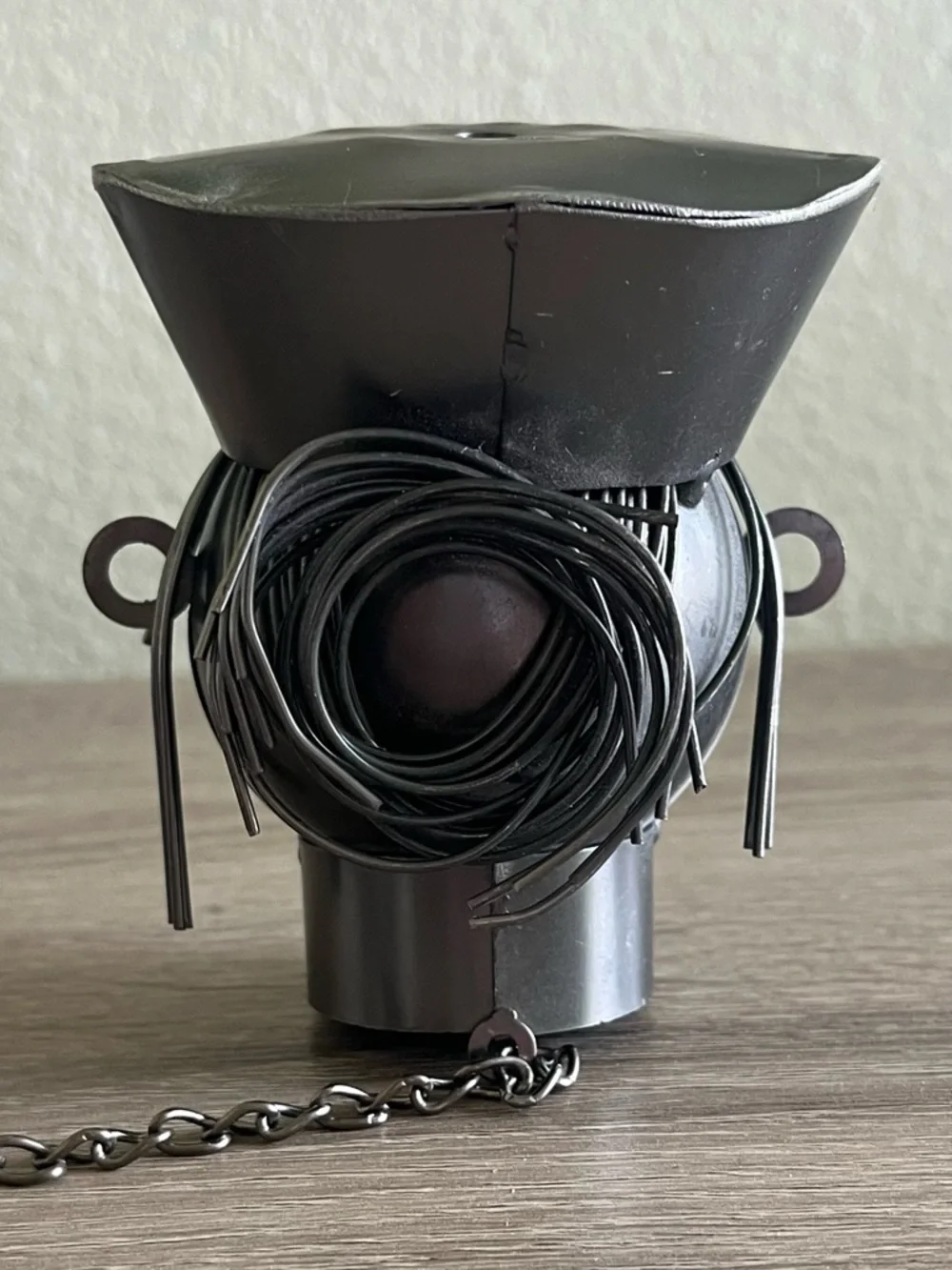 Metal Decorative Nurse Wine Holder Smoky gray metal